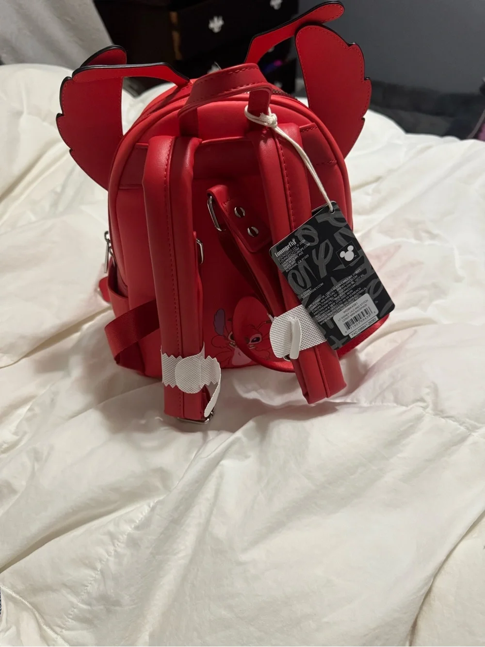 Loungefly Red & Pink Cartoon Monster Kids Mini Backpack